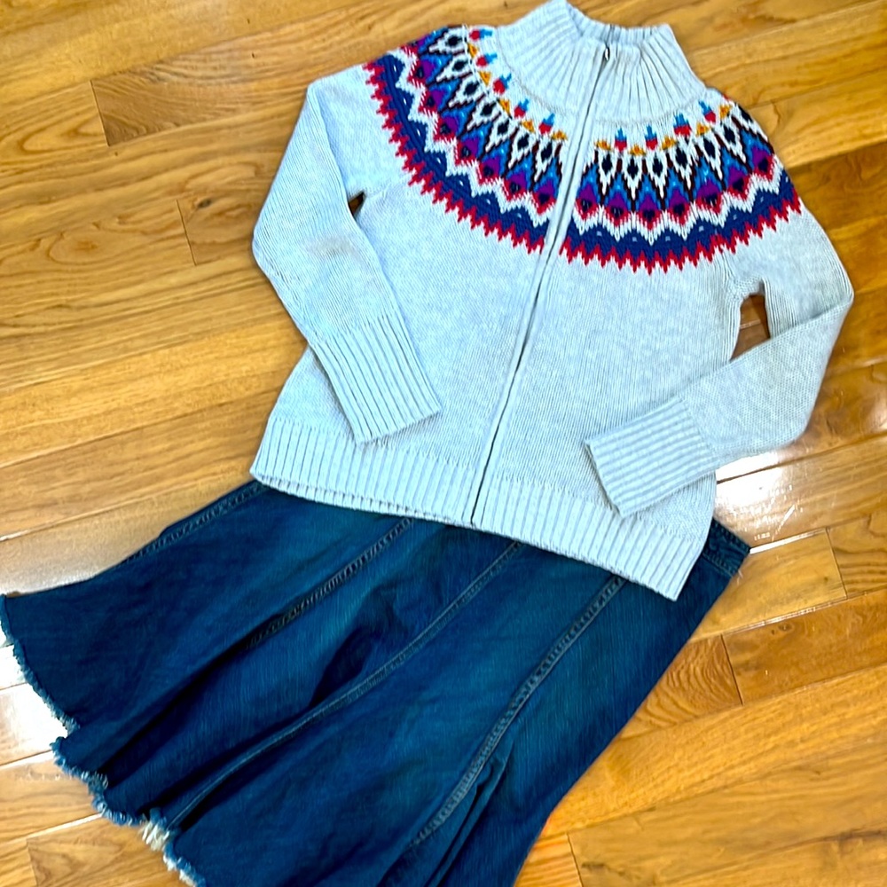 Chaps Zip Up Sweater - Picture 9 of 9